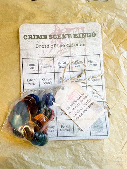 True Crime TV Bingo Set – Game Night for Armchair Detectives