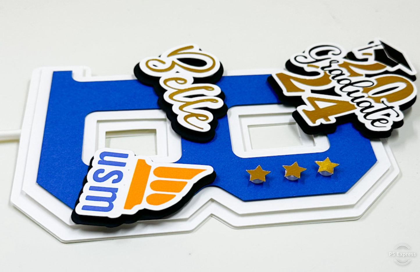 Initial Cake Topper Personalized