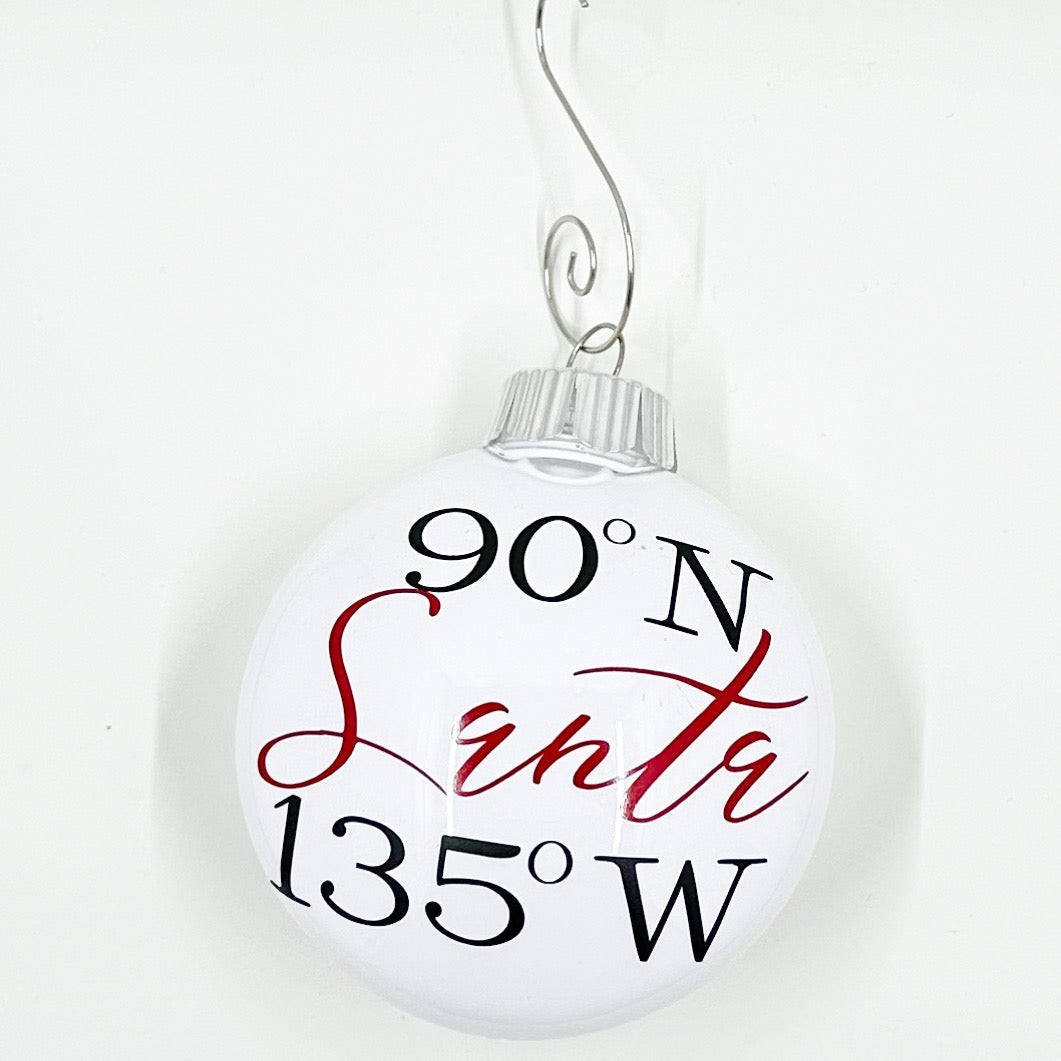 Santa Coordinates ornament