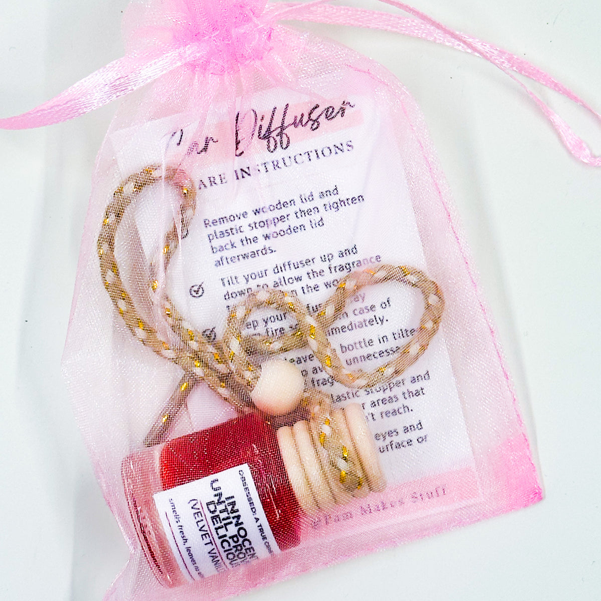 Innocent Until Proven Delicious – True Crime Car Diffuser (Velvet Vanilla)