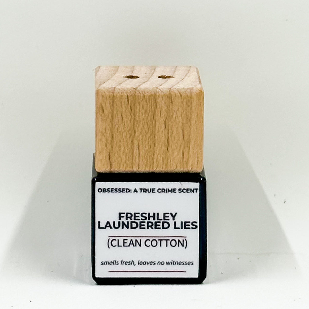 Freshly Laundered Lies – True Crime Car Diffuser (Clean Cotton)