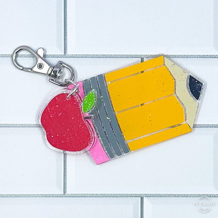 Teacher Appreciation Keychain – Custom Pencil and Personalized