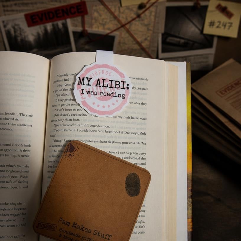 True Crime Magnetic Bookmarks – Funny Reader & Armchair Detective Designs