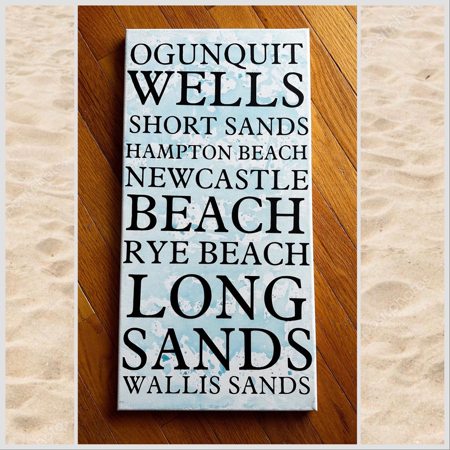 Inked Beach Canvas