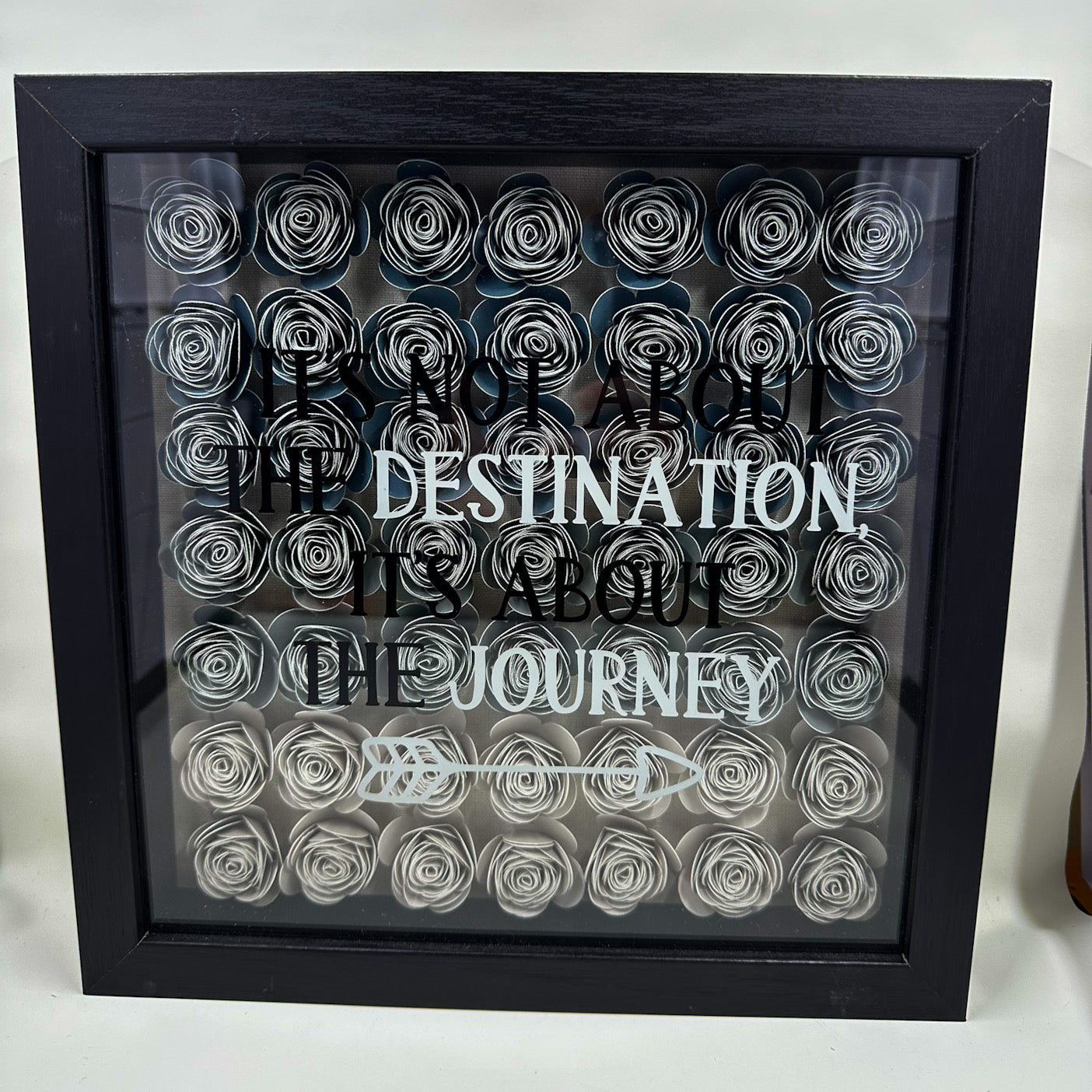 Rolled Flower Shadow Box