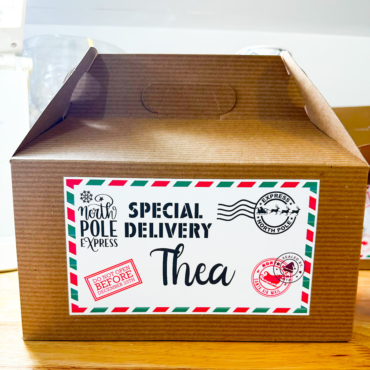Personalized Special Delivery Sticker with Gable Box