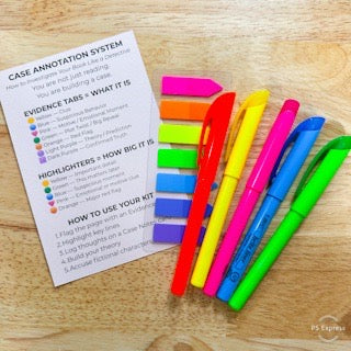 True Crime Book Annotation Kit | Reading Tabs, Highlighters & Case Notes | Book Lover Gift
