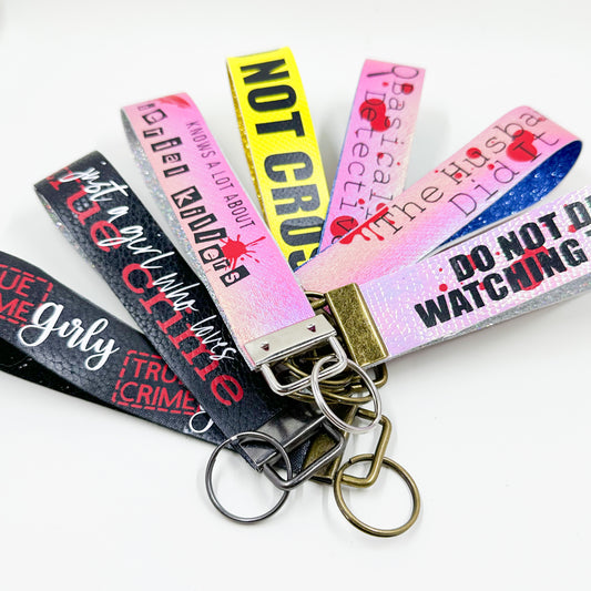 True Crime Key Wristlet – 1” x 6”