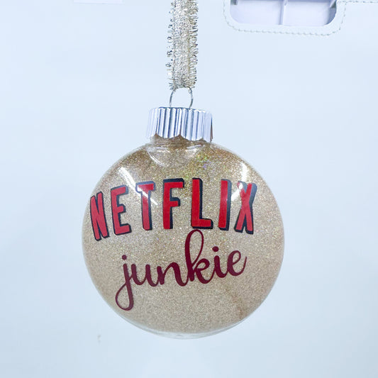Netflix Junkie Christmas Ornament – Binge Watcher Holiday Decor