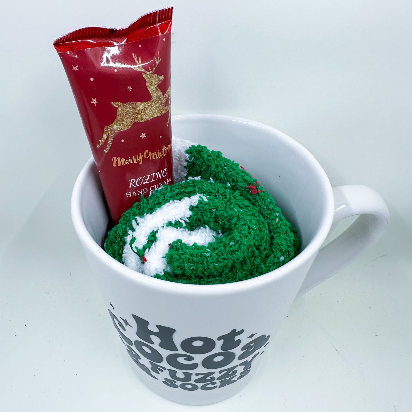 Hot Cocoa & Fuzzy Socks Cozy Gift Mug Set