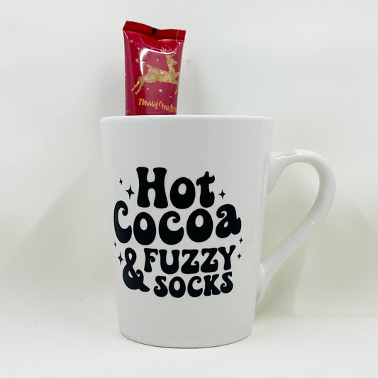 Hot Cocoa & Fuzzy Socks Cozy Gift Mug Set