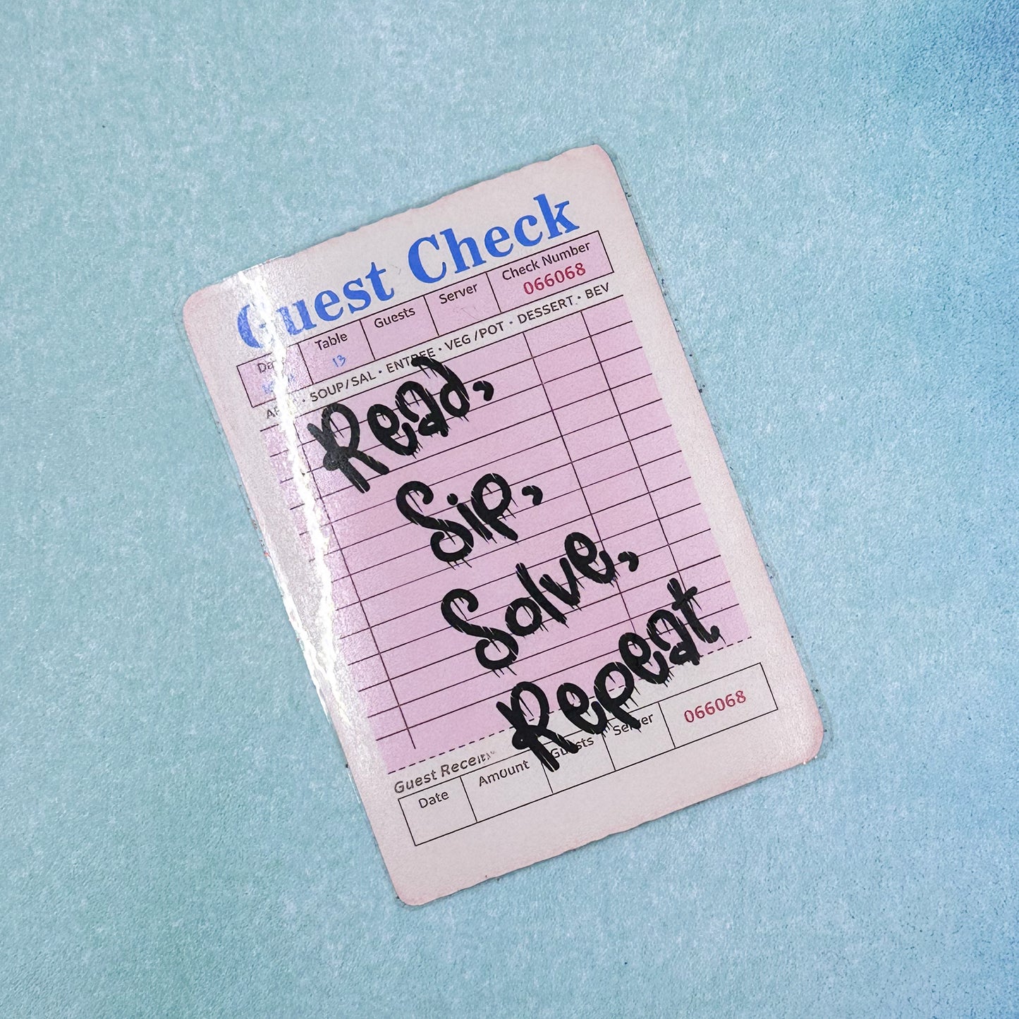 True Crime Guest Check Bookmark