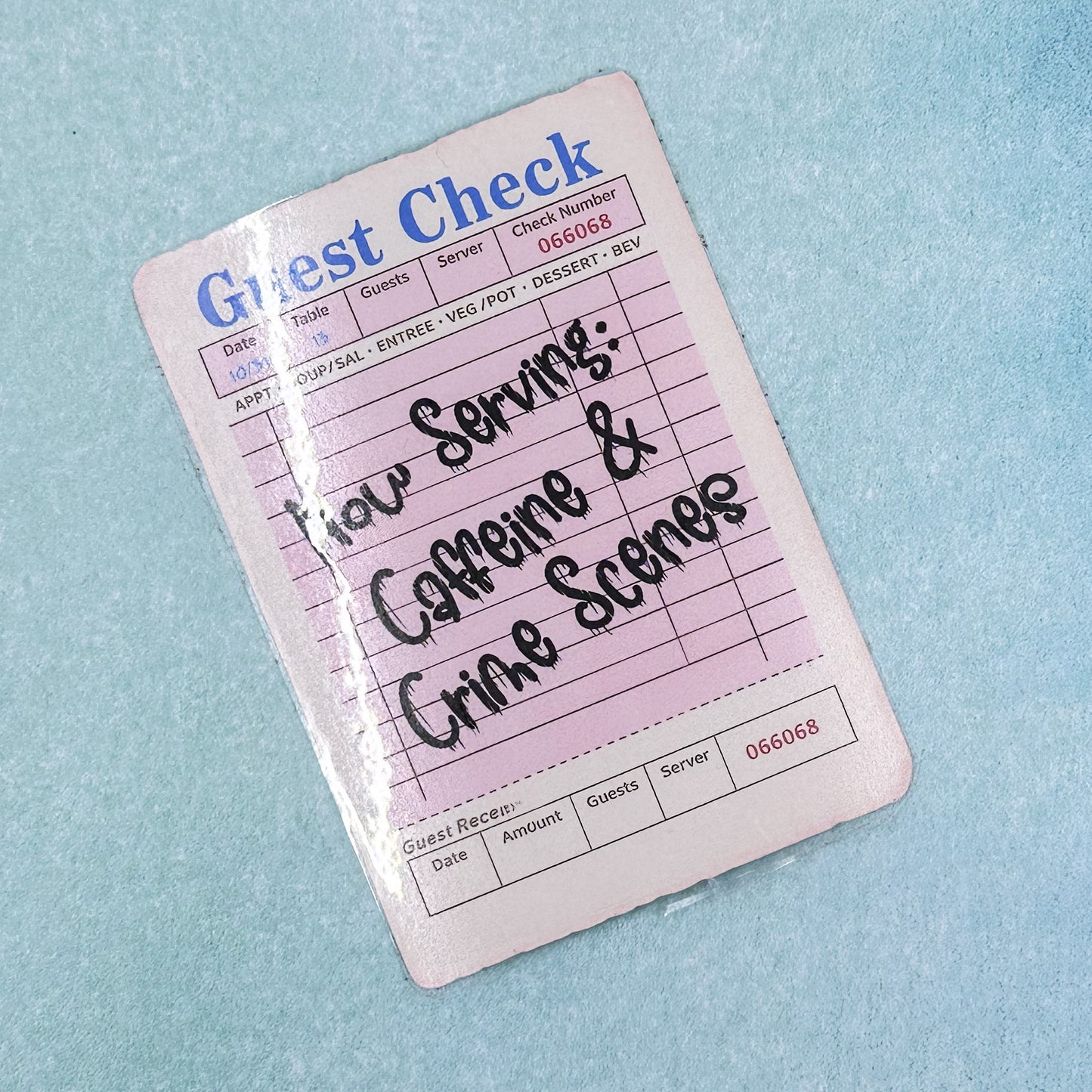 True Crime Guest Check Bookmark