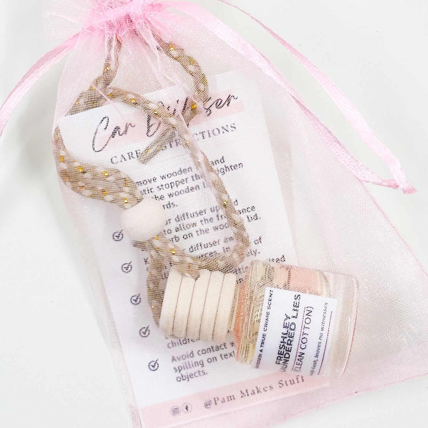 Freshly Laundered Lies – True Crime Car Diffuser (Clean Cotton)