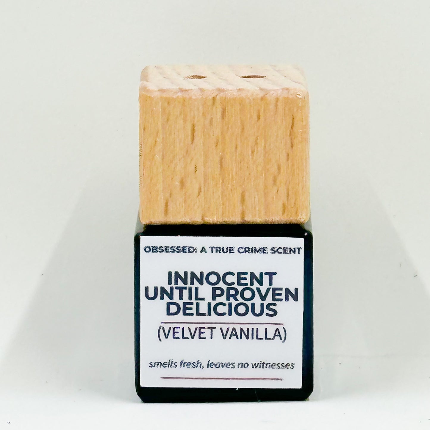 Innocent Until Proven Delicious – True Crime Car Diffuser (Velvet Vanilla)