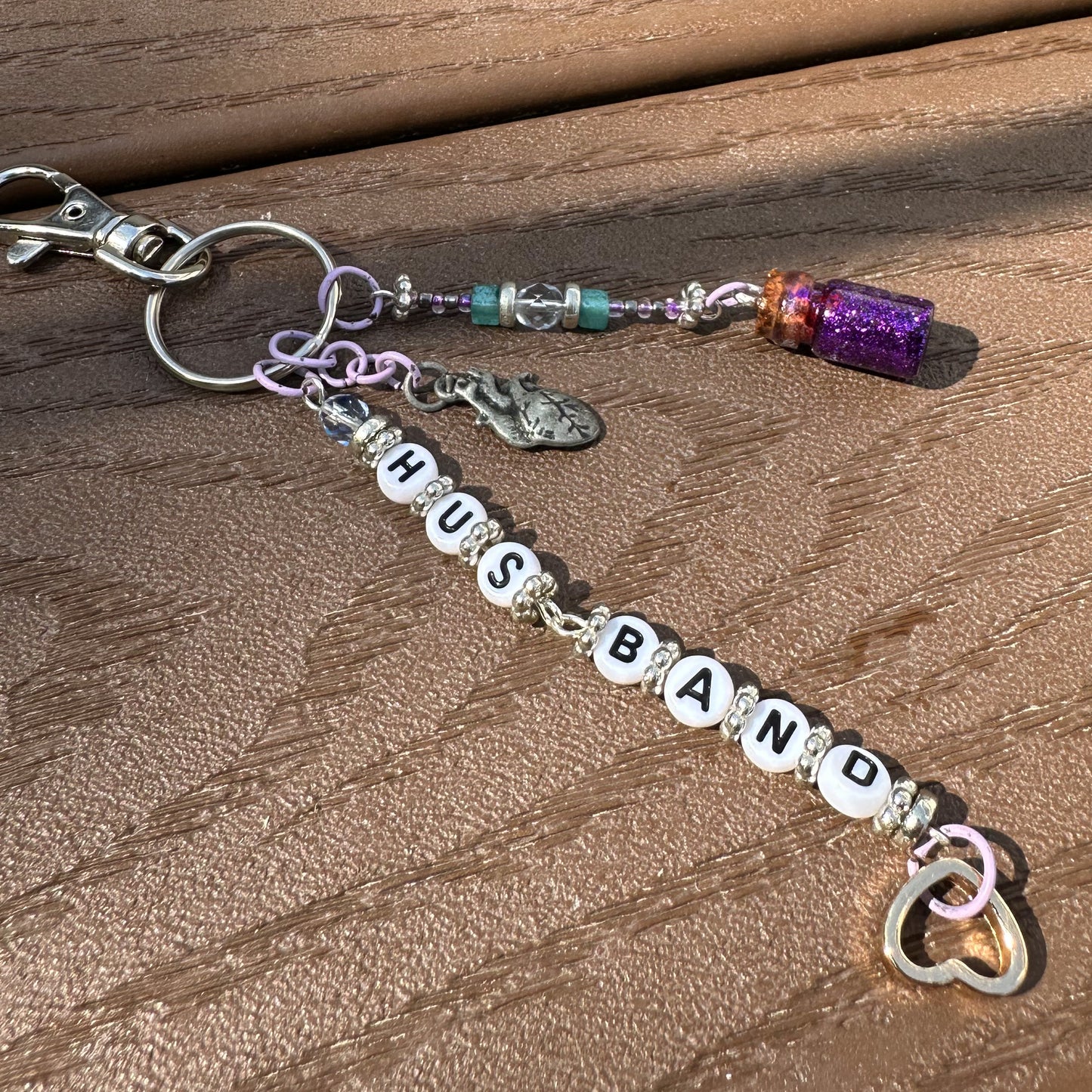 True Crime Husband Charm | Poison Bottle Purse Charm & Keychain Accessory