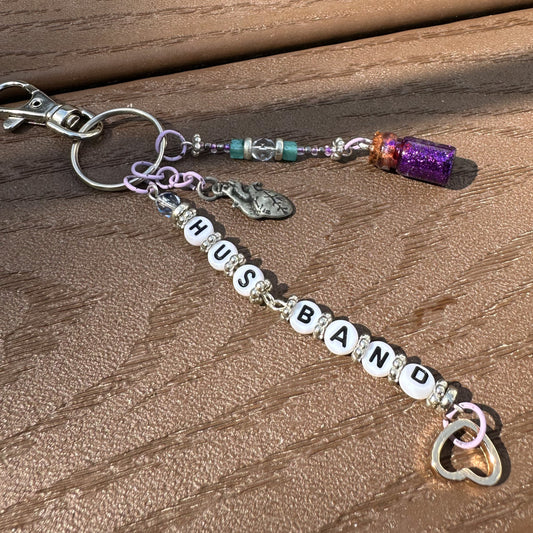 True Crime Husband Charm | Poison Bottle Purse Charm & Keychain Accessory
