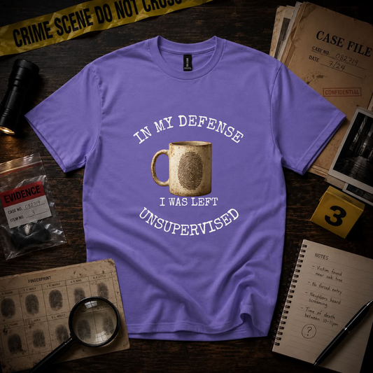 Left Unsupervised" True Crime T-Shirt