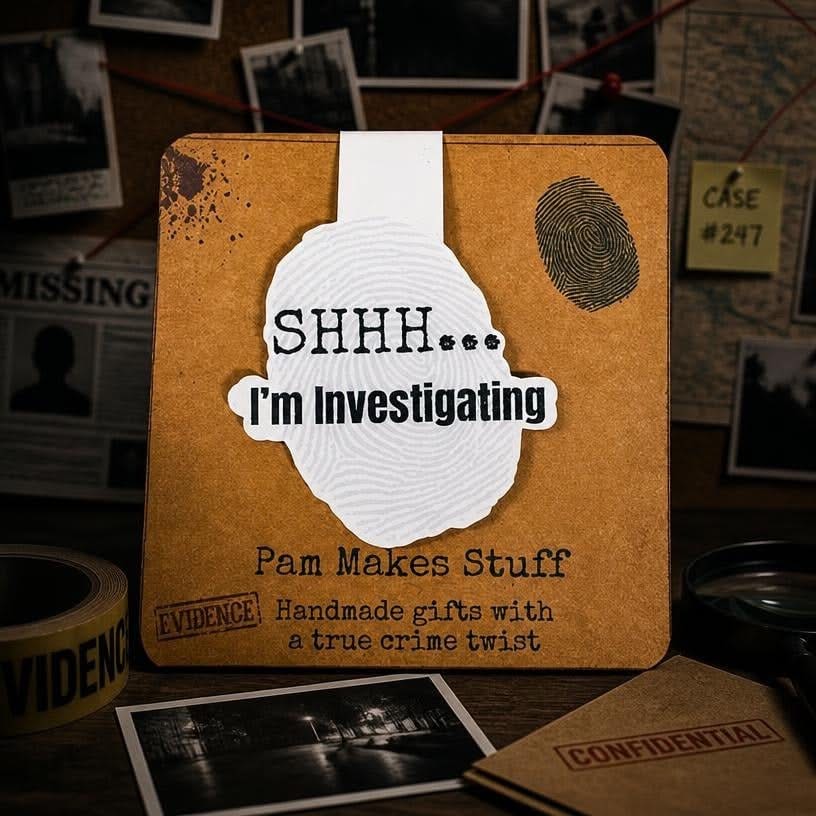 True Crime Magnetic Bookmarks – Funny Reader & Armchair Detective Designs