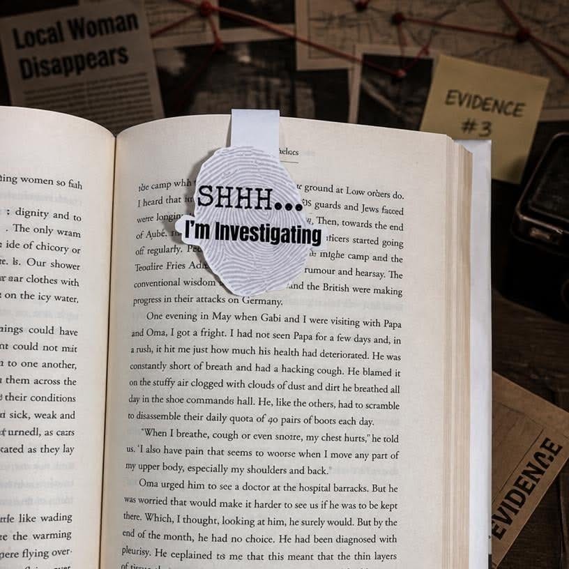 True Crime Magnetic Bookmarks – Funny Reader & Armchair Detective Designs